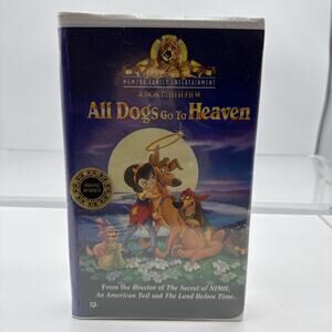 All Dogs Go to Heaven vintage 1989 Clamshell VHS Don Bluth SEALED Hype Sticker
